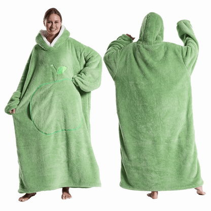 CozyWrap Extra Long Hooded Blanket With Sleeves  UltraSoft Winter Wearable Throw 2