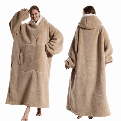 CozyWrap Extra Long Hooded Blanket With Sleeves  UltraSoft Winter Wearable Throw 5