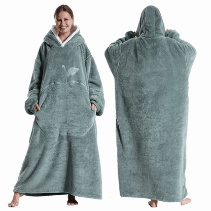 CozyWrap Extra Long Hooded Blanket With Sleeves  UltraSoft Winter Wearable Throw 7