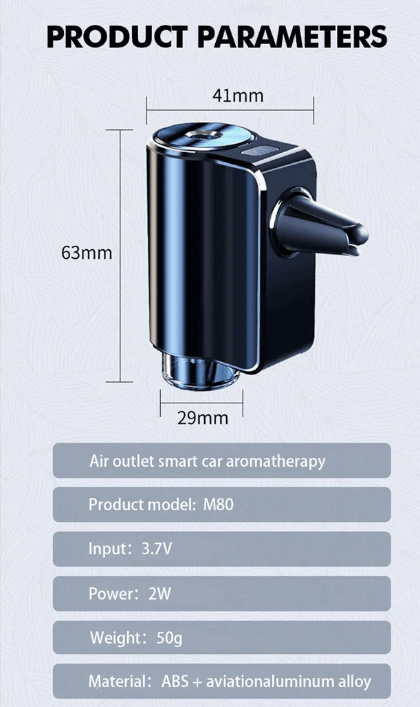 Smart Car Air Freshener  Essential Oil Diffuser  Adjustable Aromatherapy Humidifier For A Fresh Rel 9