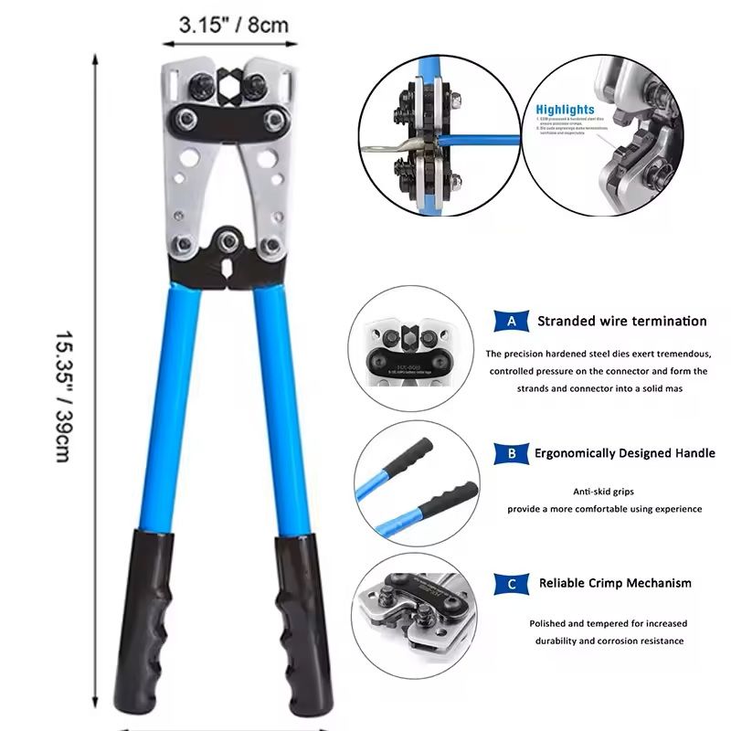 Copper Ring Terminal And Crimping Tool Kit For Automotive Wiring 1