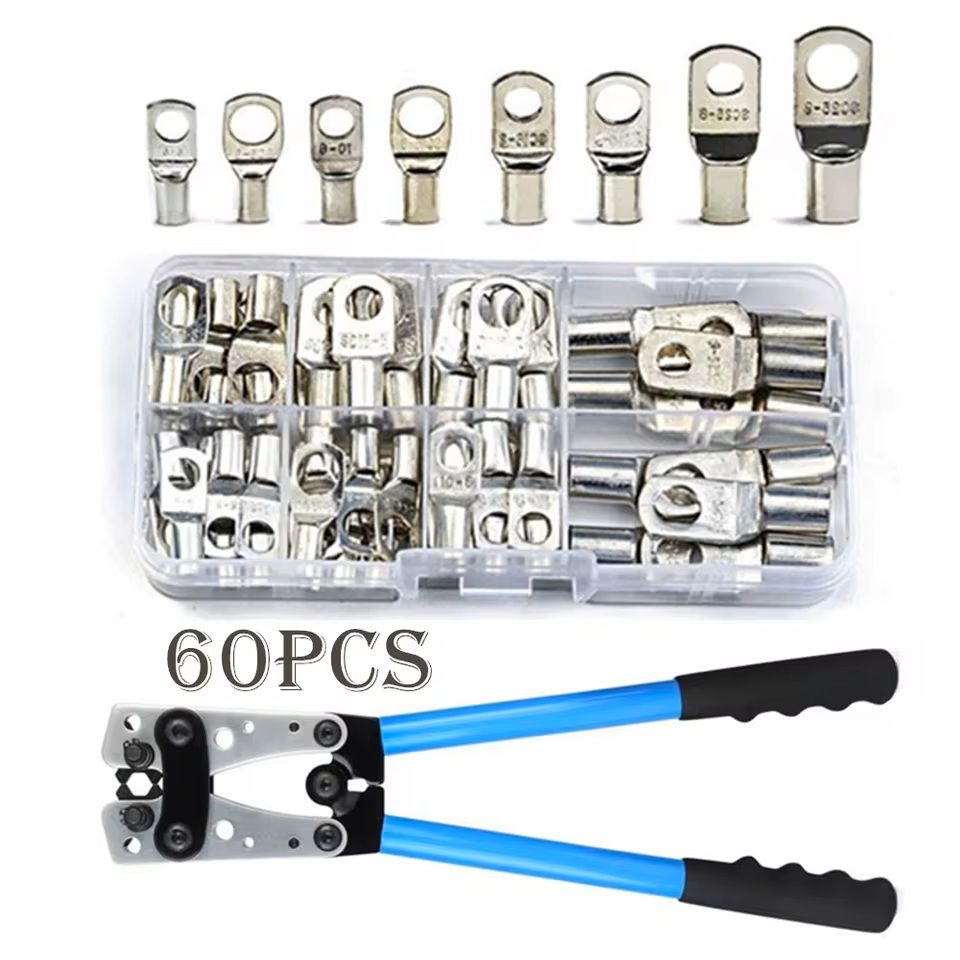 Copper Ring Terminal And Crimping Tool Kit For Automotive Wiring 4