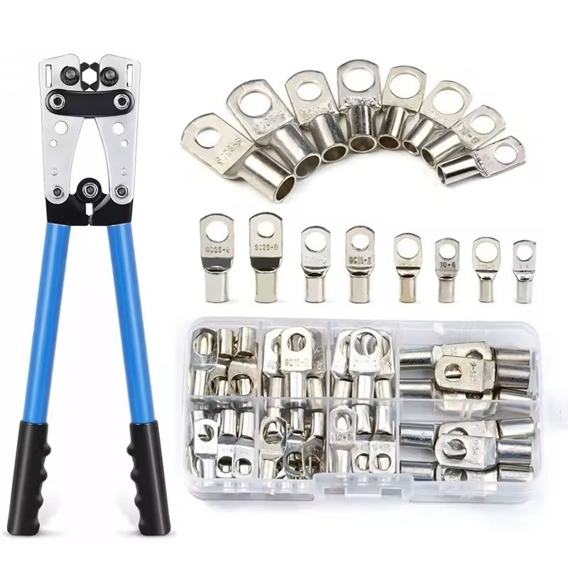Copper Ring Terminal And Crimping Tool Kit For Automotive Wiring 8
