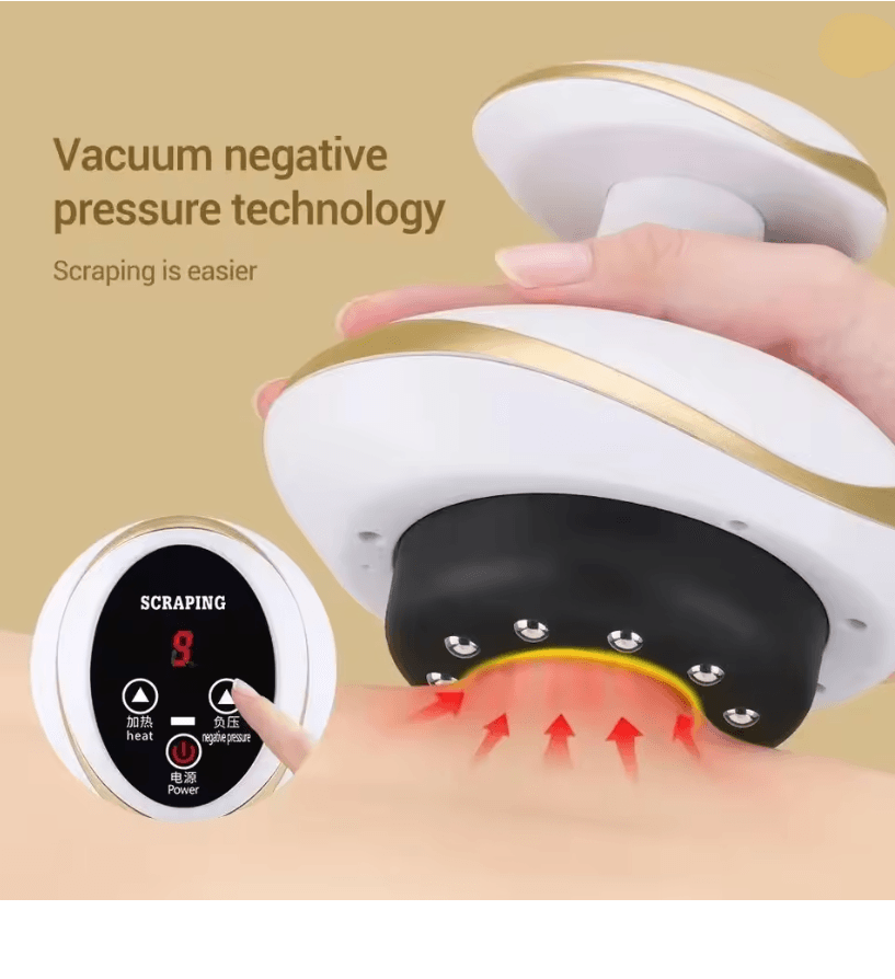 Electric Massage Brush With Gua Sha And Cupping Therapy 3 In 1 Slimming And Pain Relief Tool 1