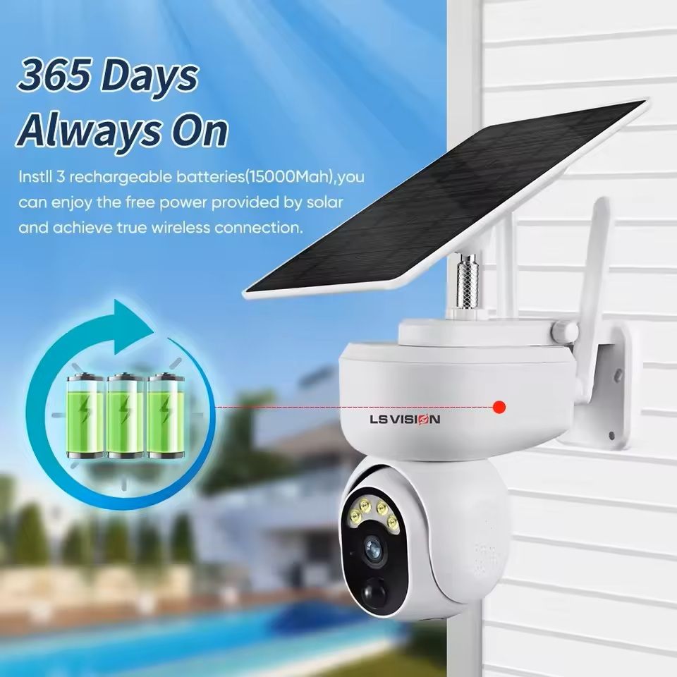 4MP Wireless PTZ Security Camera With Motion Detection And Solar Power 1