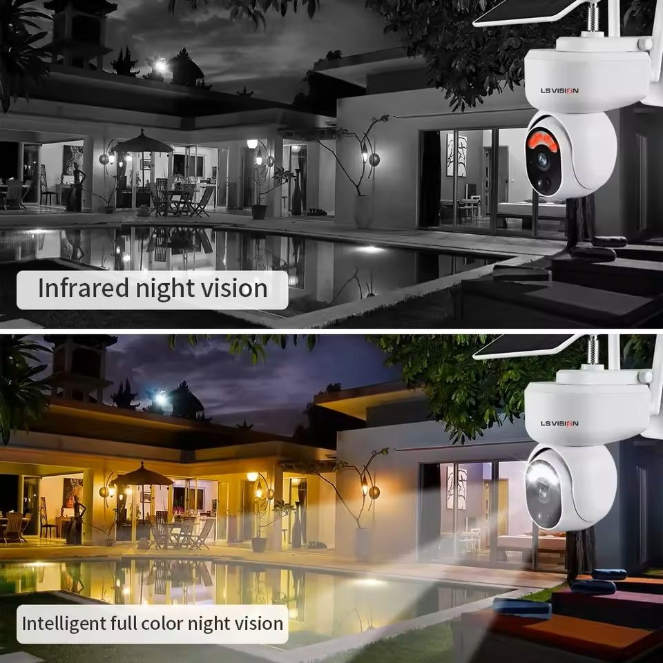 4MP Wireless PTZ Security Camera With Motion Detection And Solar Power 4