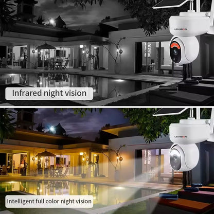 4MP Wireless PTZ Security Camera With Motion Detection And Solar Power 4