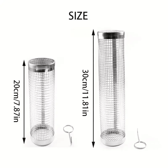Stainless Steel Grill Basket For Outdoor BBQ And Camping Cooking 4