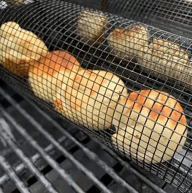 Stainless Steel Grill Basket For Outdoor BBQ And Camping Cooking 1