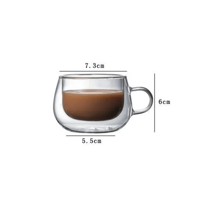 Double Wall Glass Coffee Cup Heat Resistant Borosilicate Mug For Hot And Cold Drinks 2