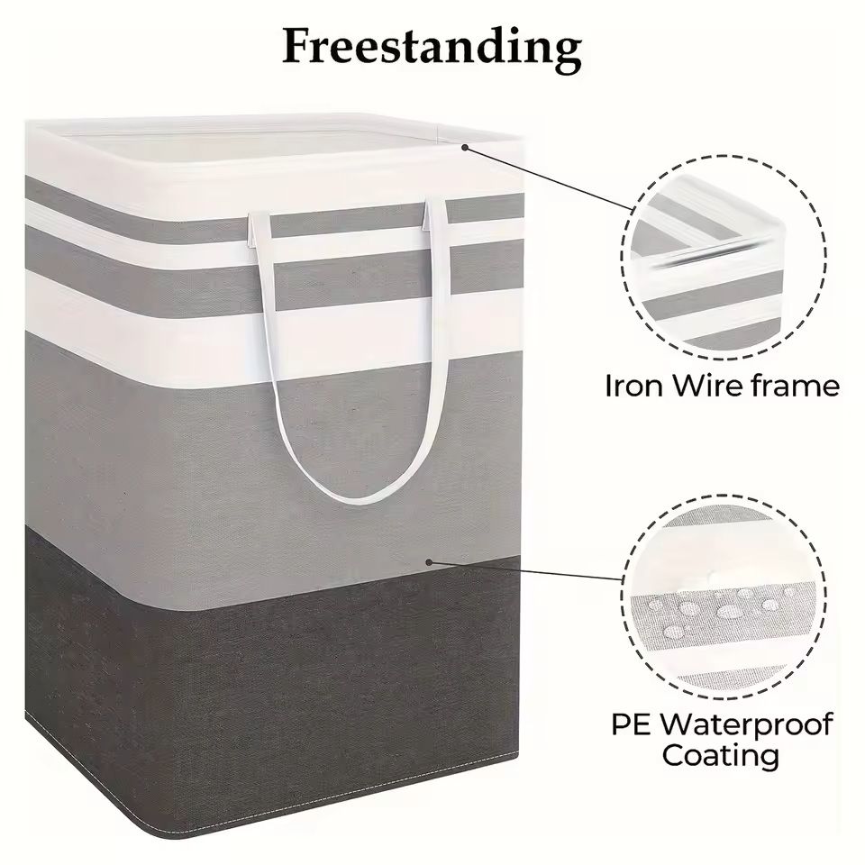 Large Laundry Basket With Handles 75L Capacity 6