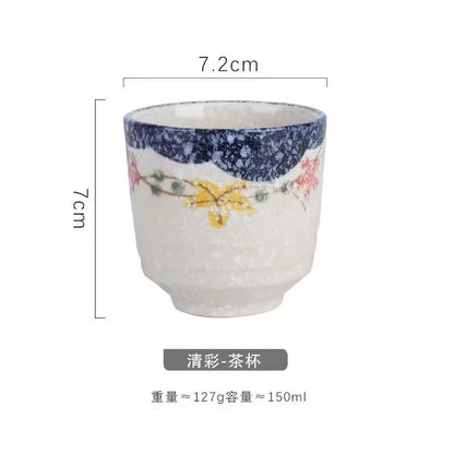 Japanese Style HandPainted Ceramic Tea Cup 13