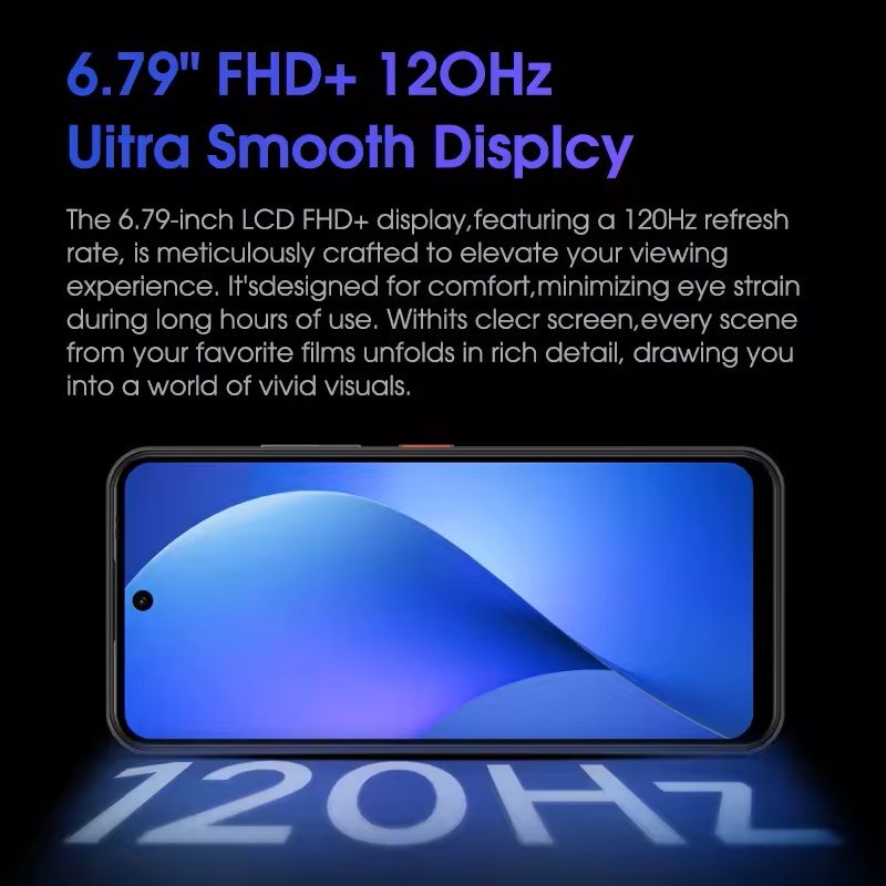 Global Version 2025 Smartphone 50MP Camera 120Hz Display 5000mAh Battery 5