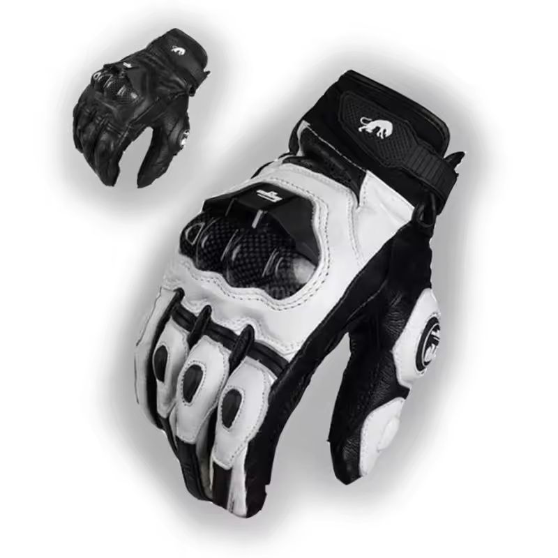 Motorcycle Leather Riding Gloves for Summer and Winter