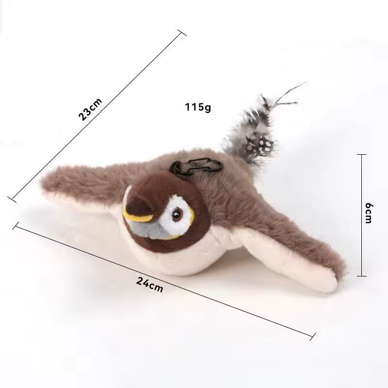 Interactive Rechargeable Cat Toy With Chirping Flapping Bird 5