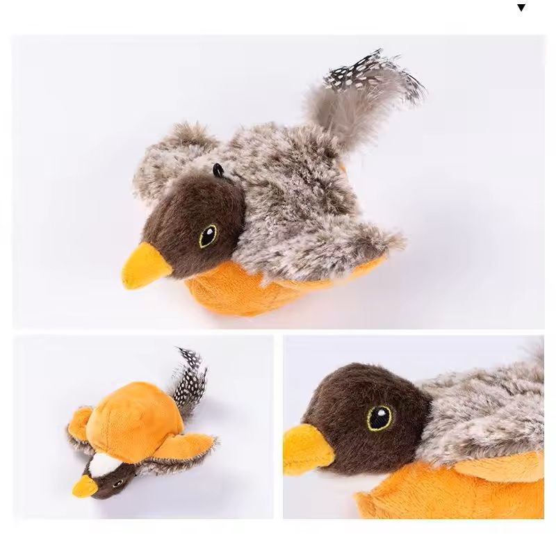 Interactive Rechargeable Cat Toy With Chirping Flapping Bird 8