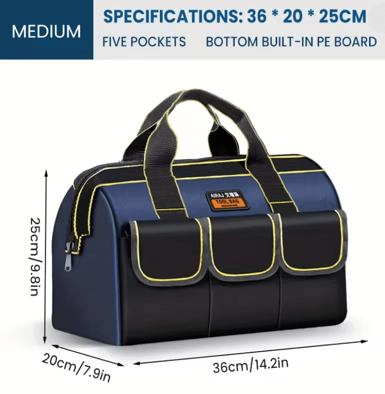 AIRAJ Heavy Duty Electrician Tool Bag Waterproof Oxford Cloth Organizer 3