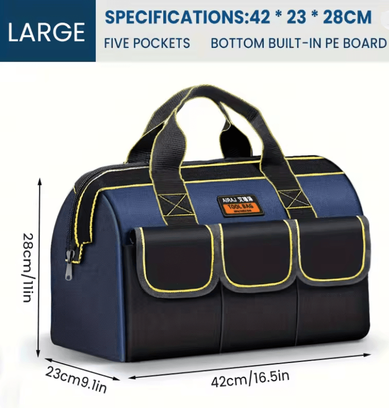 AIRAJ Heavy Duty Electrician Tool Bag Waterproof Oxford Cloth Organizer 4
