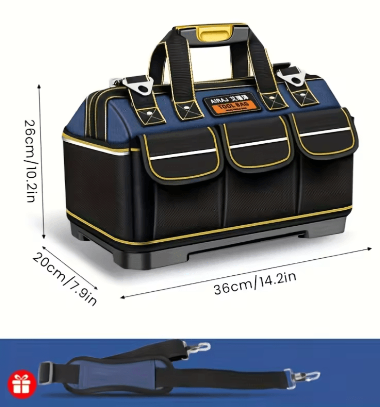AIRAJ Heavy Duty Electrician Tool Bag Waterproof Oxford Cloth Organizer 7