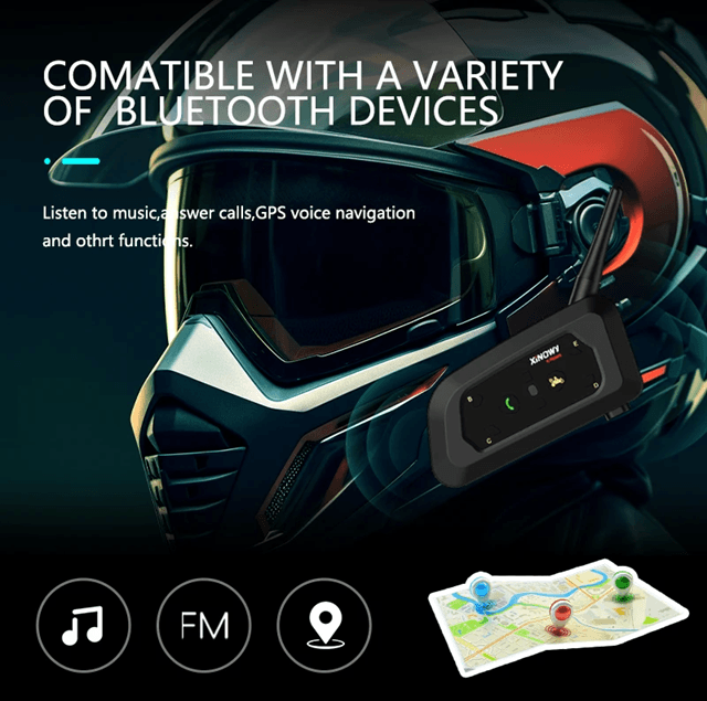 XINOWY V6 Pro Motorcycle Bluetooth Intercom System For Helmet Communication 1