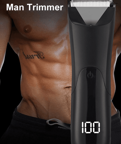 Men's Electric Body Hair Trimmer for Groin Beard Chest and Full Body Grooming