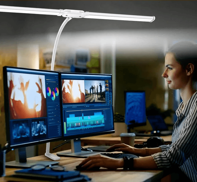 Dimmable Clip On LED Desk Lamp With Flexible Arm For Reading Office And Computer Use 8