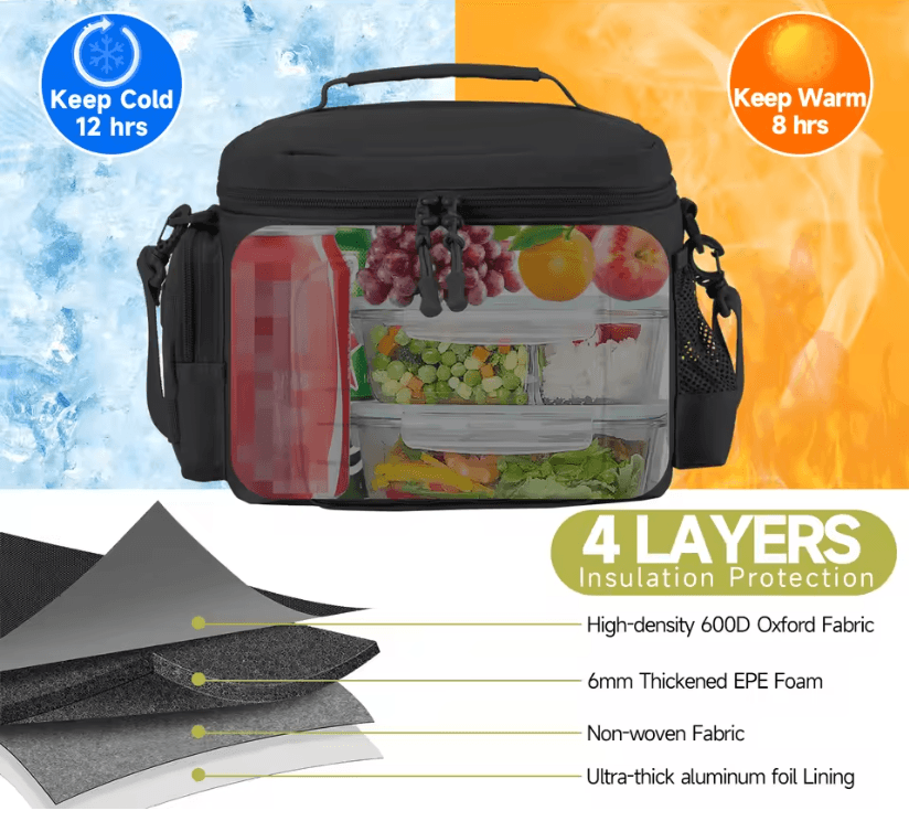 Heavy Duty Tactical Lunch Bag With Insulated Leakproof Lining For Outdoor Work And Camping 3