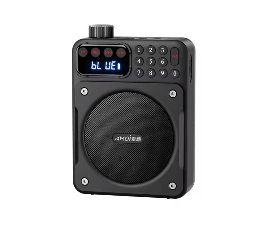 Mini Digital FM Radio Speaker with Bluetooth 5.3 USB TF Card Slot and Voice Amplifier