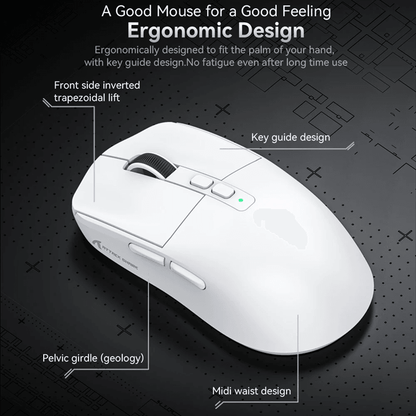 X6 Lightweight Wireless Gaming Mouse With Tri Mode Connectivity And RGB Backlight 2