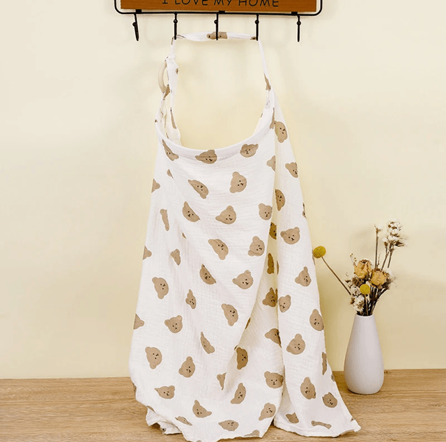 Cotton Adjustable Nursing Cover Apron For Breastfeeding Privacy And Stroller Use 2