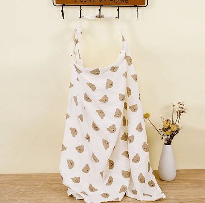 Cotton Adjustable Nursing Cover Apron For Breastfeeding Privacy And Stroller Use 2