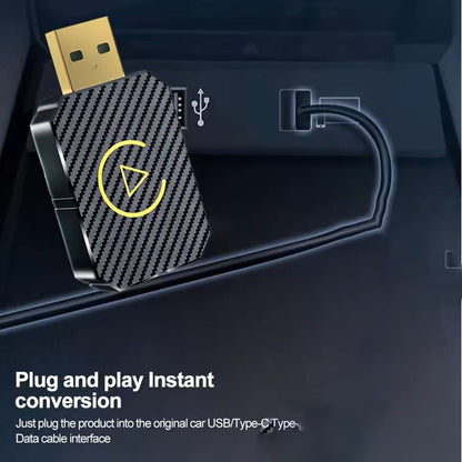 2-in-1 Wireless CarPlay and Android Auto Adapter Plug and Play