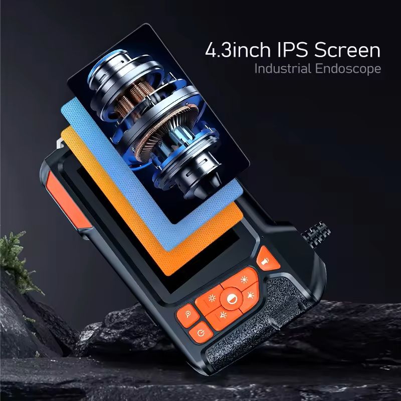 43 LCD HD Endoscope Camera With Waterproof Borescope And LED Lights 1