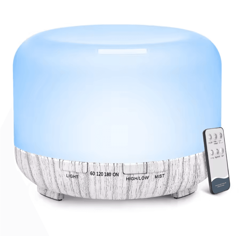 500ml Ultrasonic Essential Oil Diffuser With Remote Control And LED Light For Home Or Office 1