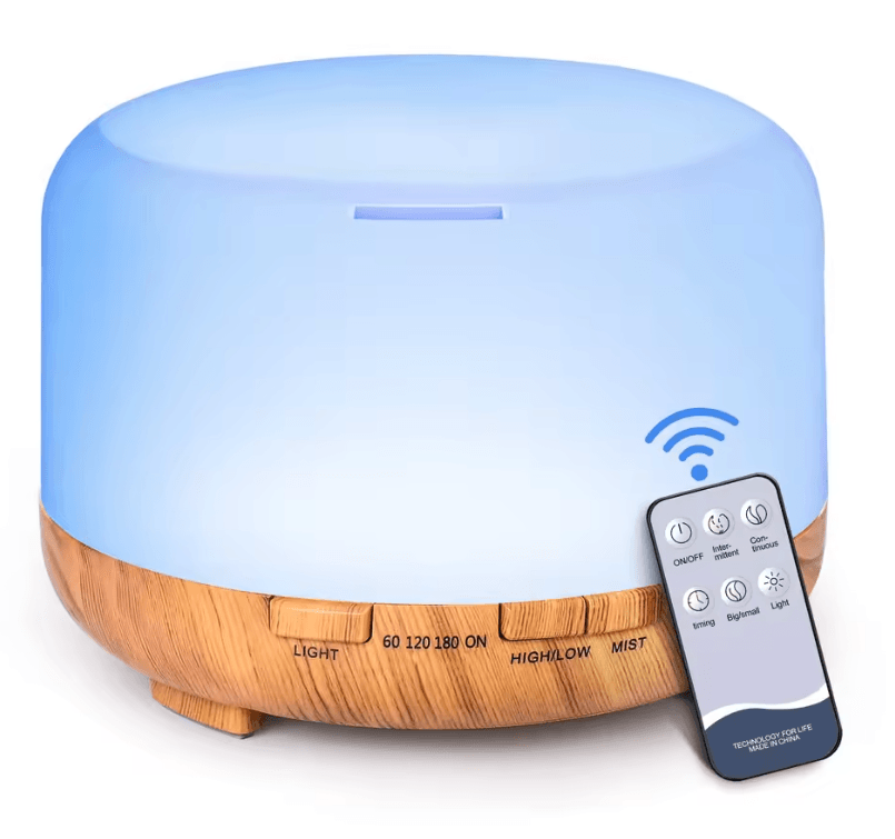 500ml Ultrasonic Essential Oil Diffuser With Remote Control And LED Light For Home Or Office 2