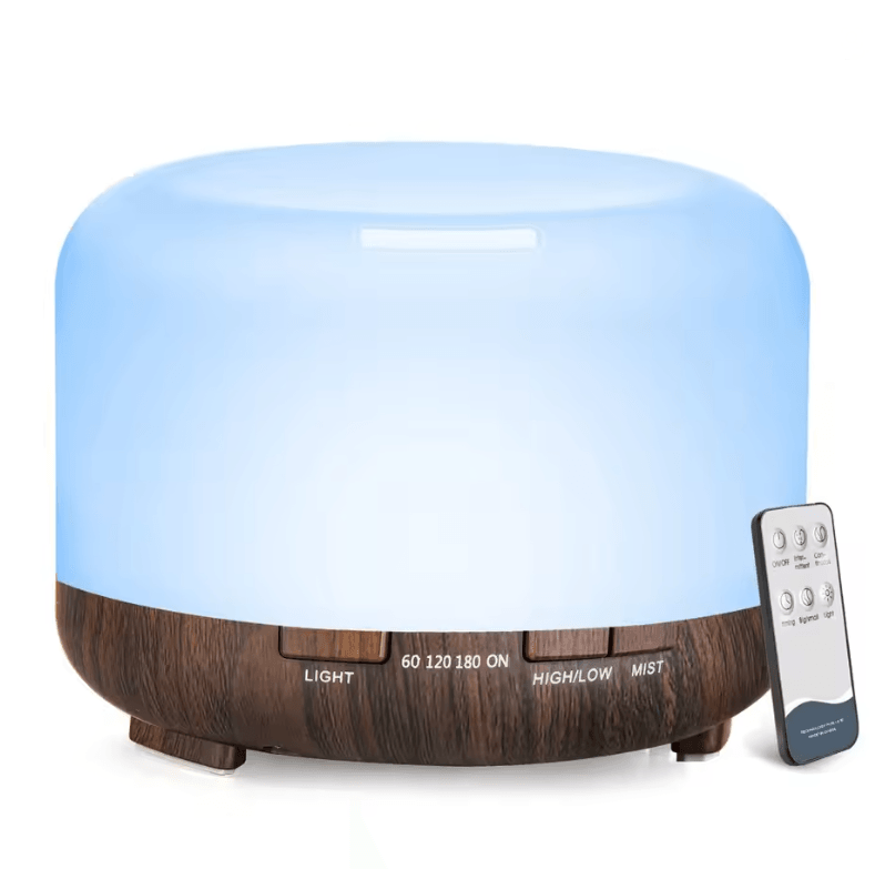 500ml Ultrasonic Essential Oil Diffuser With Remote Control And LED Light For Home Or Office 3