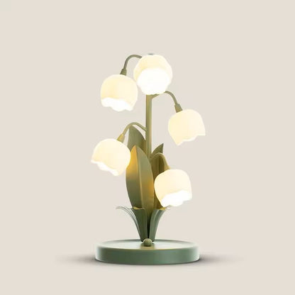 LED Flower Table Lamp with 3-Color Landscape Lighting