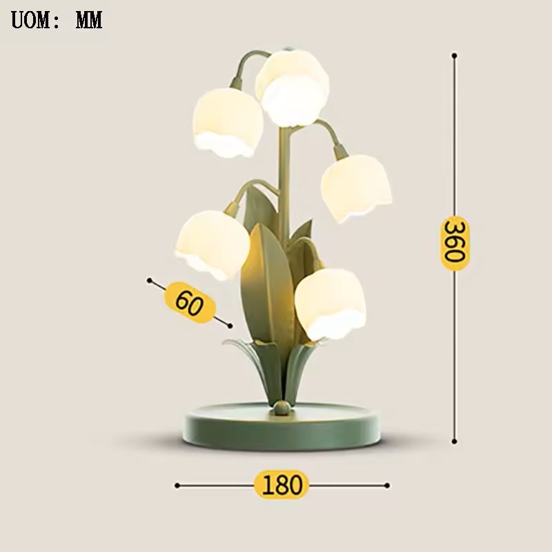 LED Flower Table Lamp With 3Color Landscape Lighting 5