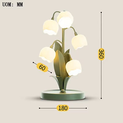 LED Flower Table Lamp With 3Color Landscape Lighting 5