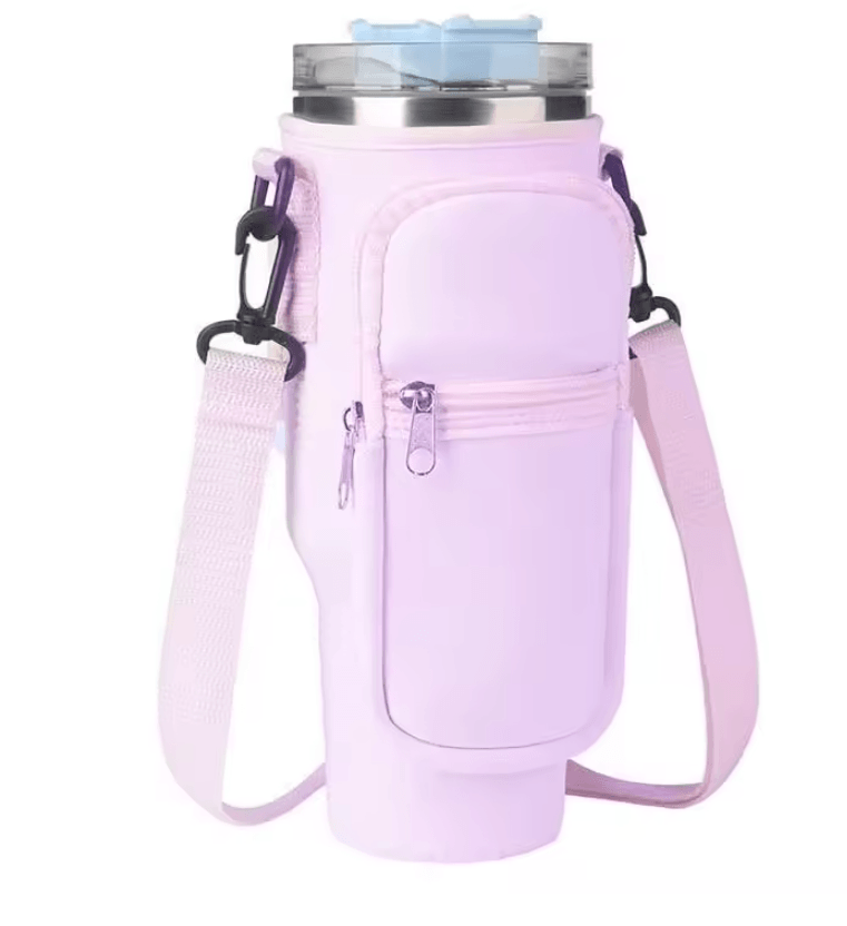 Water Bottle Carrier Bag With Adjustable Strap And Pocket For Stanley 40oz Tumbler 9