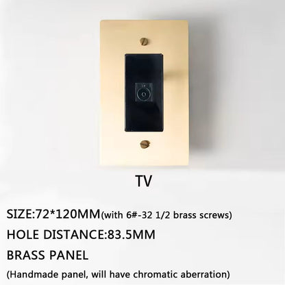 Golden Brass Panel Switch And Socket Collection  Toggle USB GFCI And Dimmer Options 14