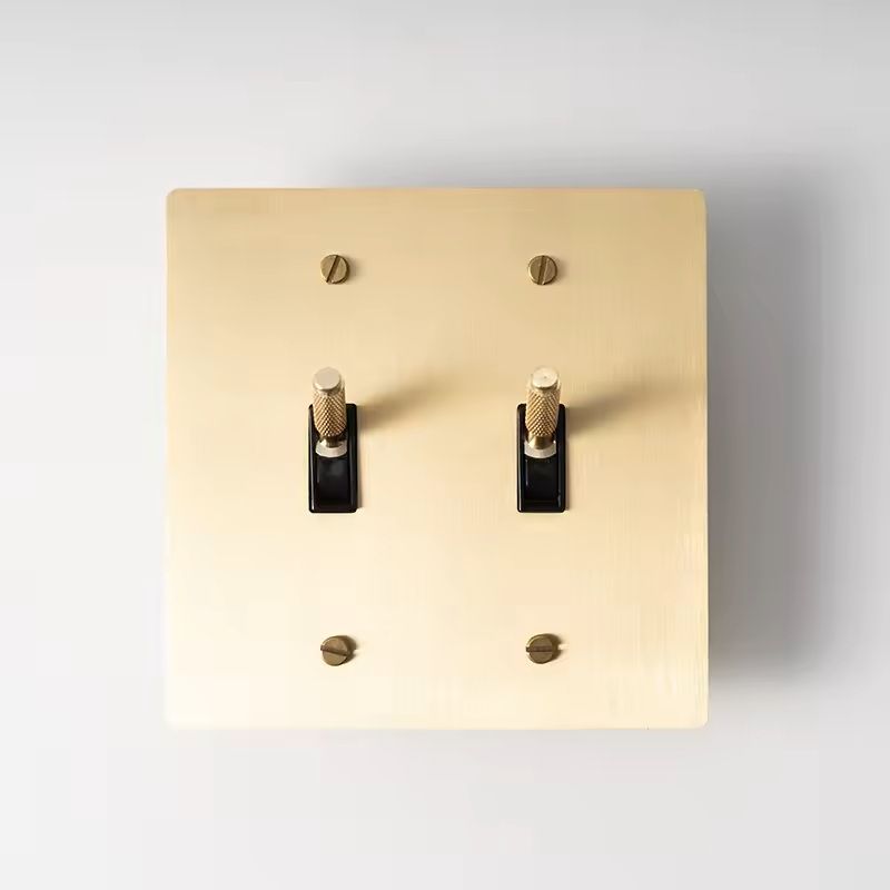 Golden Brass Panel Switch And Socket Collection  Toggle USB GFCI And Dimmer Options 5