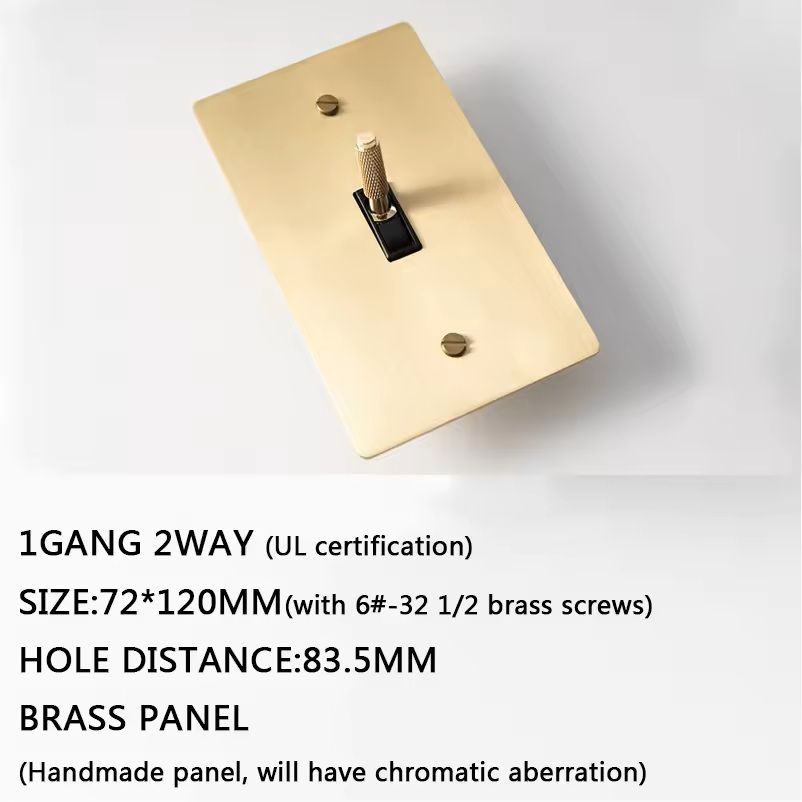 Golden Brass Panel Switch And Socket Collection  Toggle USB GFCI And Dimmer Options 7