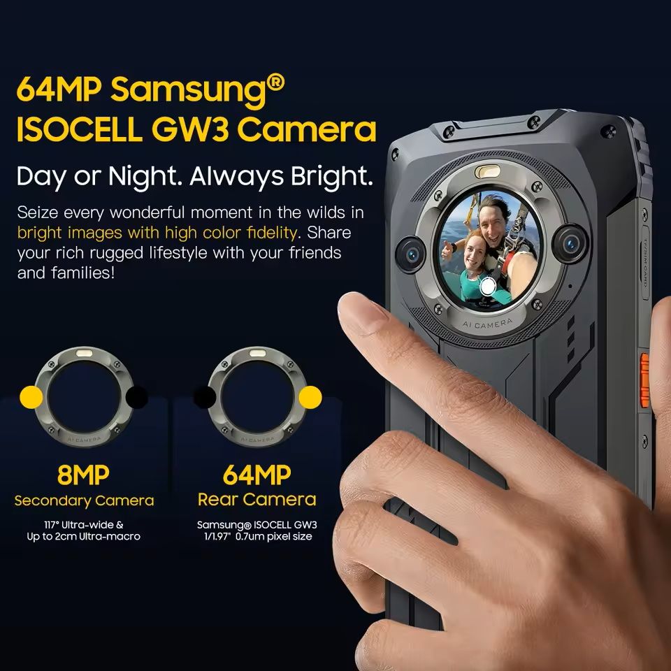 Rugged Dual Display Smartphone With Android 13 And Helio G99  8GB12GB RAM 1