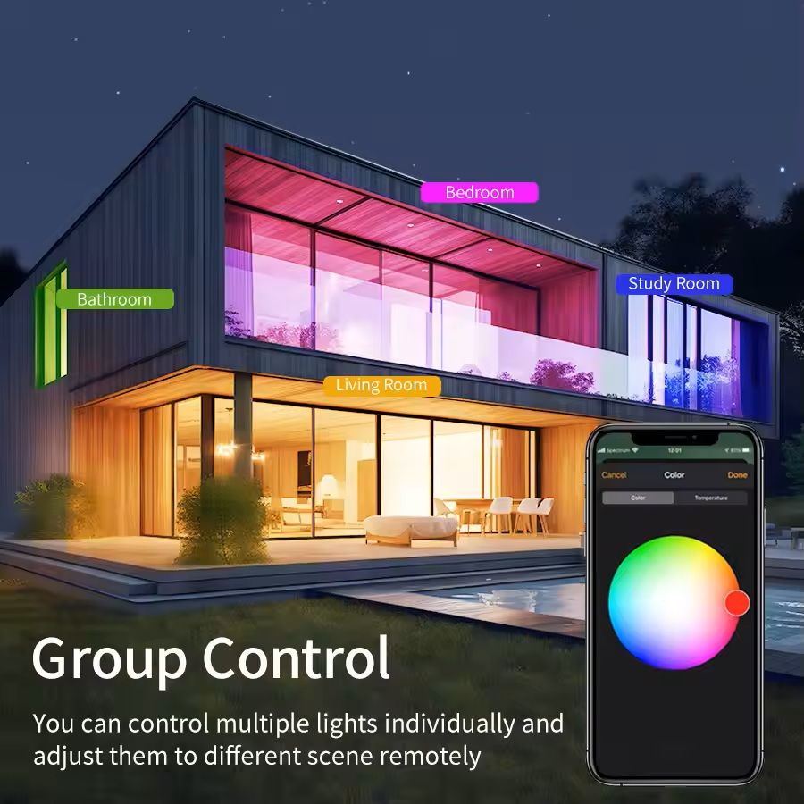 Smart WiFi LED Ceiling Light With App And Voice Control  24W Round Panel Lamp 3