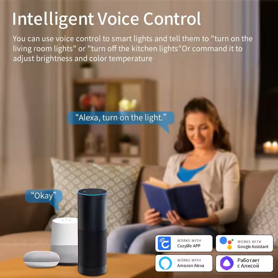 Smart WiFi LED Ceiling Light With App And Voice Control  24W Round Panel Lamp 4