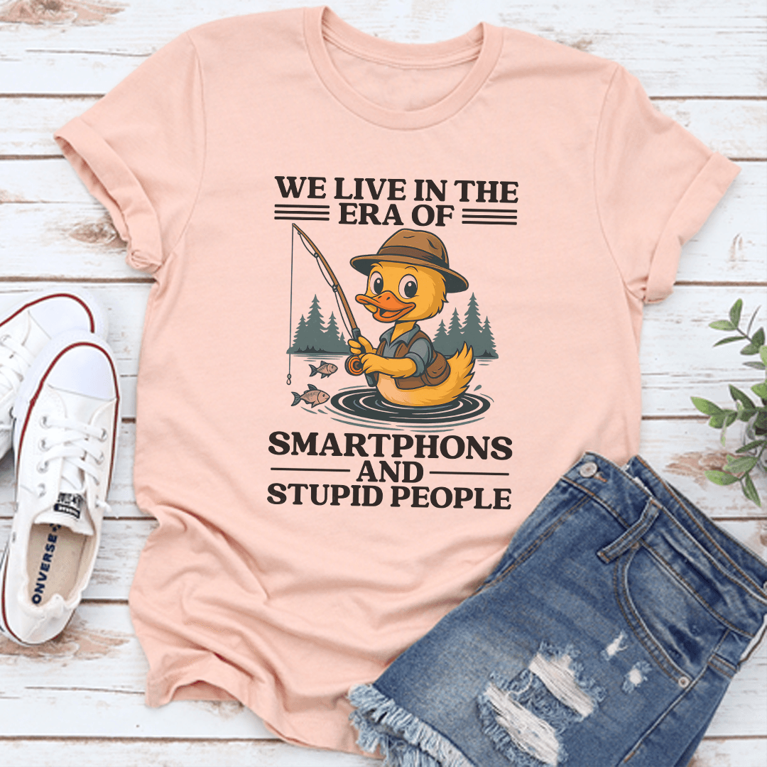 We Live In The Era Of Smartphones Tee 3