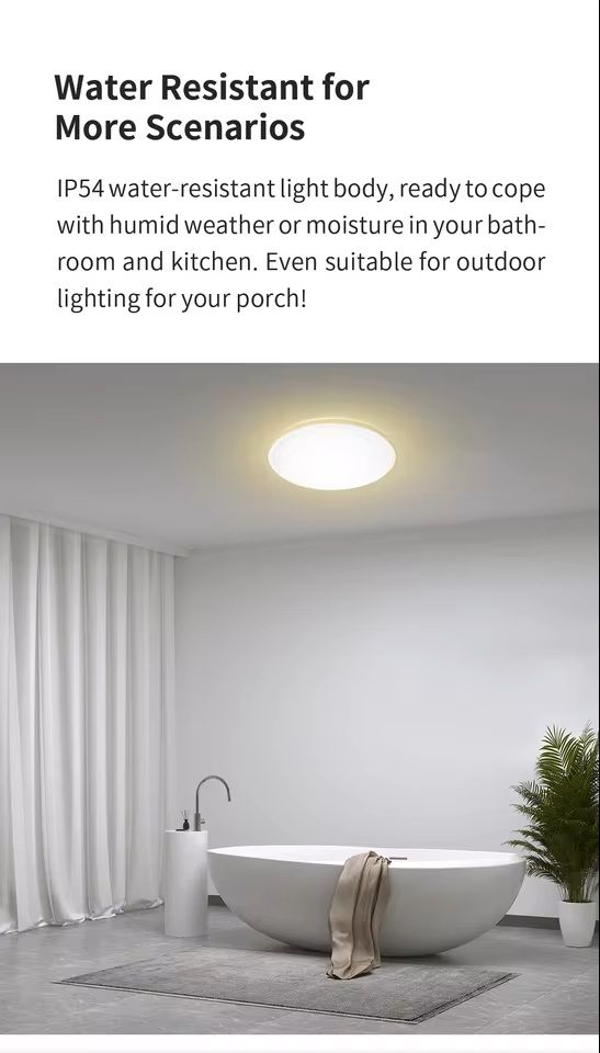Smart LED RGB Ceiling Light Ultra Thin Dimmable WiFi Voice Control 5