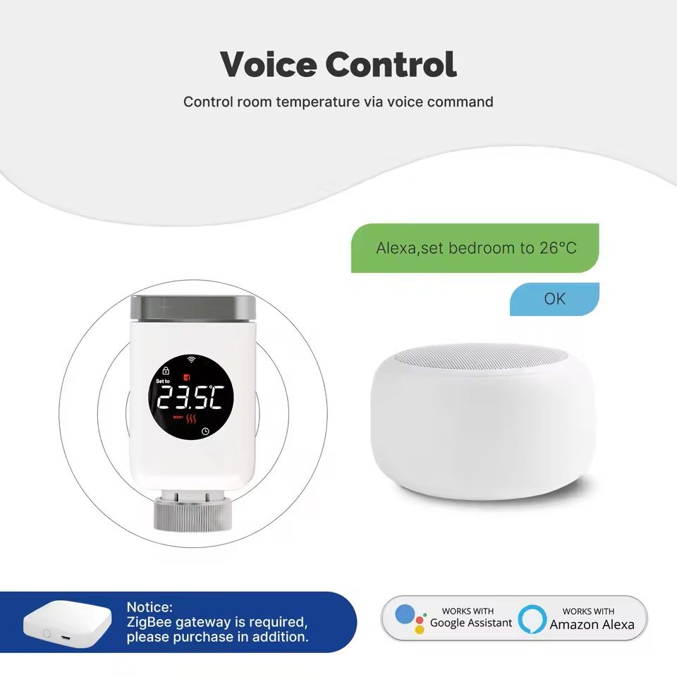 Smart Thermostatic Radiator Valve Programmable WiFi ZigBee Temperature Controller 5