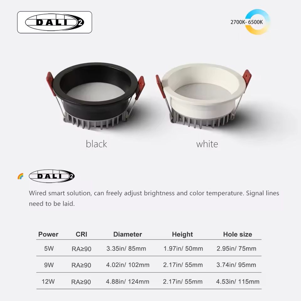 Smart Recessed LED Downlight 5 CCT Switchable Indoor Ceiling Light 10